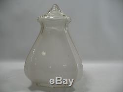 Vtg 14 Opaque Glass Street Light Lantern Lamp Shade Globe Top Cover Square old