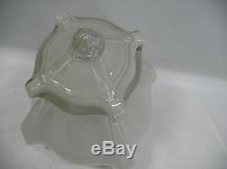 Vtg 14 Opaque Glass Street Light Lantern Lamp Shade Globe Top Cover Square old