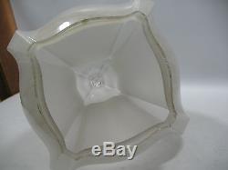 Vtg 14 Opaque Glass Street Light Lantern Lamp Shade Globe Top Cover Square old