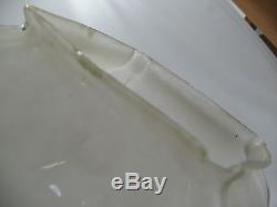 Vtg 14 Opaque Glass Street Light Lantern Lamp Shade Globe Top Cover Square old