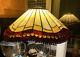 Vtg 17 Inch Tiffany Style Stained Glass Lamp Shade Hanging Table