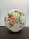 Vtg 1900s White Hand Painted Rose Flowers Gwtw Glass 10 Lamp Light Shade