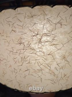 Vtg 1950s Fiberglass Lamp Shade Mid Century MCM Modern Atomic Gold Speckle 18