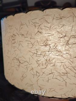 Vtg 1950s Fiberglass Lamp Shade Mid Century MCM Modern Atomic Gold Speckle 18