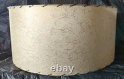 Vtg 1950s Fiberglass Lamp Shade Mid Century MCM Modern Atomic Gold Speckle 18
