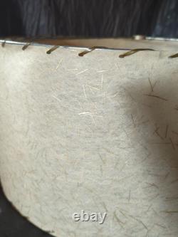 Vtg 1950s Fiberglass Lamp Shade Mid Century MCM Modern Atomic Gold Speckle 18