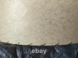 Vtg 1950s Fiberglass Lamp Shade Mid Century MCM Modern Atomic Gold Speckle 18