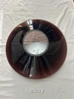 Vtg 1980s Italian Murano Style Purple Cased Glass Chandelier Lamp Shade 27