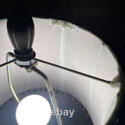 Vtg 70's Light Lamp Shade Red Metal Glass Vinyl Pair Bedroom Sexy