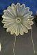 Vtg Art Deco Starburst Clear Glass Ribbed 3 Hole Hanging Ceiling Lamp Shade 11