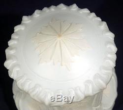 Vtg Antique Cased Glass Ceiling Light Fixture Lamp Shade Lithopane Gargoyle Head