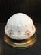Vtg Art Deco Frost Glass Light Shade Cameo Glass Pastel Shade 12in Ceiling Shade