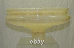 Vtg Art Deco TORCHIERE Shade Gold Luster Milk Glass Funeral Floor Lamp 13 Lot B
