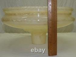 Vtg Art Deco TORCHIERE Shade Gold Luster Milk Glass Funeral Floor Lamp 13 Lot B