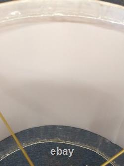 Vtg Asian Silk Lamp Shade Large Drum Lampshade Mid Century MCM Red Gold NOS