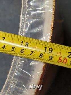 Vtg Asian Silk Lamp Shade Large Drum Lampshade Mid Century MCM Red Gold NOS