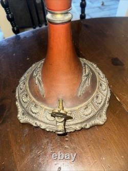 Vtg. B&H Inc. Gas Lamp Glass Floral Shades Great Cond. No Chips In Shades