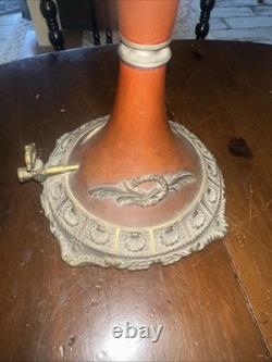 Vtg. B&H Inc. Gas Lamp Glass Floral Shades Great Cond. No Chips In Shades