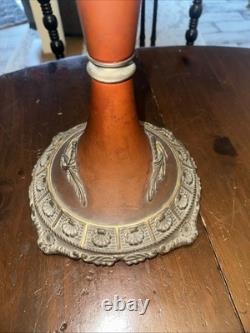 Vtg. B&H Inc. Gas Lamp Glass Floral Shades Great Cond. No Chips In Shades