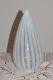 Vtg Cone Dome Glass Pendant Lamp Shade Spiral White Opalescent 3.25 Fitter