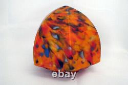 Vtg Czech Czechoslovakian Glass Lamp Shade Globe Mushroom Spatter End Of Day