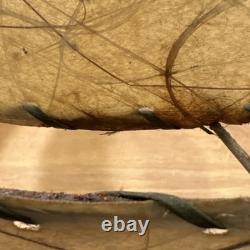 Vtg Fiberglass Lamp Shade 2 Tier MCM Retro 7 H X 11 & 14 Diam Abstract Pattern