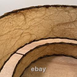 Vtg Fiberglass Lamp Shade 2 Tier MCM Retro 7 H X 11 & 14 Diam Abstract Pattern