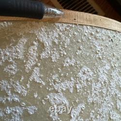 Vtg Fiberglass Lamp Shade Barrel Drum MCM About 14H X 14D Beige with White Texture