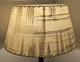 Vtg Fiberglass Lamp Shade Drum Mcm Retro 10.5 H X 19 Diam. Beige Plaid Stripes