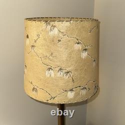 Vtg Fiberglass Lamp Shade Drum MCM Retro 12 H X 12/14 Diam. Branches Blossom