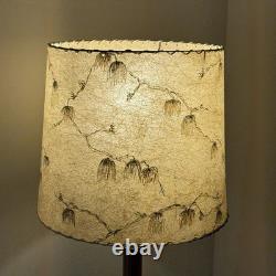 Vtg Fiberglass Lamp Shade Drum MCM Retro 12 H X 12/14 Diam. Branches Blossom