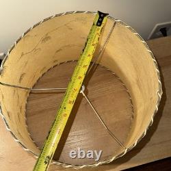 Vtg Fiberglass Lamp Shade Drum MCM Retro 12 H X 12/14 Diam. Branches Blossom