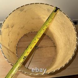 Vtg Fiberglass Lamp Shade Drum MCM Retro 12 H X 12/14 Diam. Branches Blossom