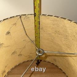 Vtg Fiberglass Lamp Shade Drum MCM Retro 12 H X 12/14 Diam. Branches Blossom