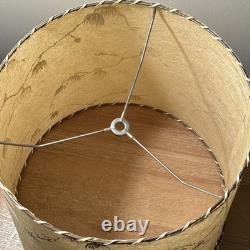 Vtg Fiberglass Lamp Shade Drum MCM Retro 12 H X 12/14 Diam. Branches Blossom