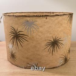 Vtg Fiberglass Lamp Shade Drum MCM Retro 8 H X 12 Diam. Fireworks Blossom