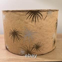Vtg Fiberglass Lamp Shade Drum MCM Retro 8 H X 12 Diam. Fireworks Blossom
