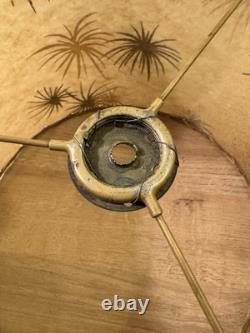 Vtg Fiberglass Lamp Shade Drum MCM Retro 8 H X 12 Diam. Fireworks Blossom
