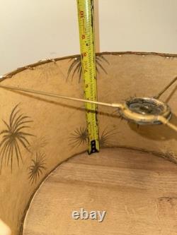 Vtg Fiberglass Lamp Shade Drum MCM Retro 8 H X 12 Diam. Fireworks Blossom