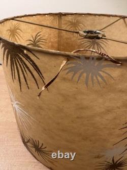 Vtg Fiberglass Lamp Shade Drum MCM Retro 8 H X 12 Diam. Fireworks Blossom