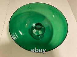 Vtg Gilbert Softlite 70s Acrylic Mushroom Lamp White Base Green Shade