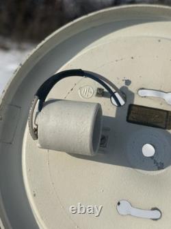 Vtg MCM Flush Mount Ceiling Light White Glass LARGE SQAURE Old Label- READY