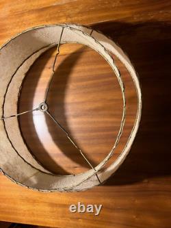 Vtg MCM Lamp Shade Retro Atomic 40s 1950 60s 2 Tier Fiberglass Mid Mod
