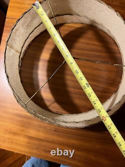 Vtg MCM Lamp Shade Retro Atomic 40s 1950 60s 2 Tier Fiberglass Mid Mod