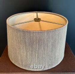 Vtg MCM SMALL Frederick Cooper Slant DRUM Lamp SHADE ONLY 8.25x5.5x9+grey rare