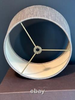 Vtg MCM SMALL Frederick Cooper Slant DRUM Lamp SHADE ONLY 8.25x5.5x9+grey rare