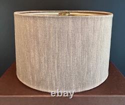 Vtg MCM SMALL Frederick Cooper Slant DRUM Lamp SHADE ONLY 8.25x5.5x9+grey rare