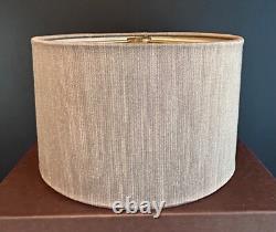 Vtg MCM SMALL Frederick Cooper Slant DRUM Lamp SHADE ONLY 8.25x5.5x9+grey rare
