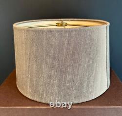 Vtg MCM SMALL Frederick Cooper Slant DRUM Lamp SHADE ONLY 8.25x5.5x9+grey rare