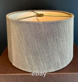 Vtg MCM SMALL Frederick Cooper Slant DRUM Lamp SHADE ONLY 8.25x5.5x9+grey rare